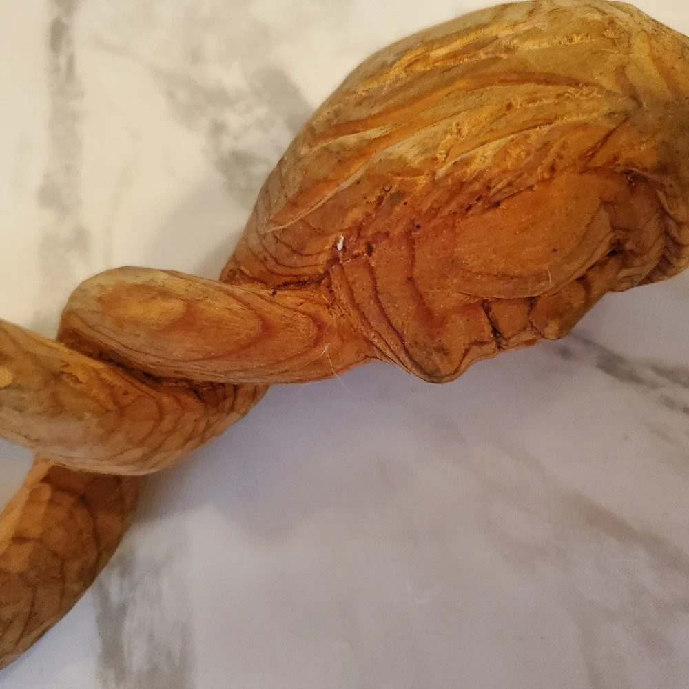 Hand Carved Man W Rope - Picture 10 of 10